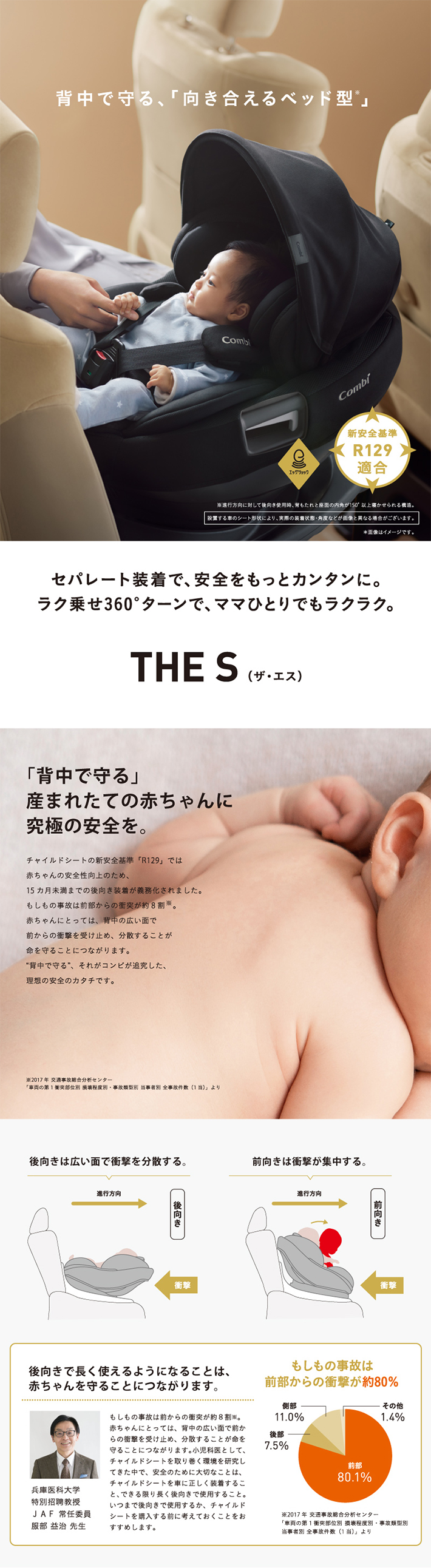 コンビ ホワイトレーベル THE S ISOFIX エッグショック ZB-690 人気特価 グレー ISOFIXエッグショックZB-690 S コンビホワイトレーベルTHE チャイルドシート