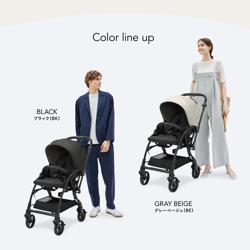 Color line up　BLACK　ブラック(BK)　GRAY BEIGE　グレーベージュ(BE)