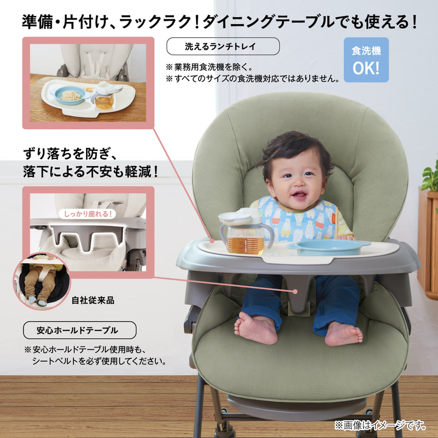 準備・片付け、ラックラク！ダイニングテーブルでも使える！
