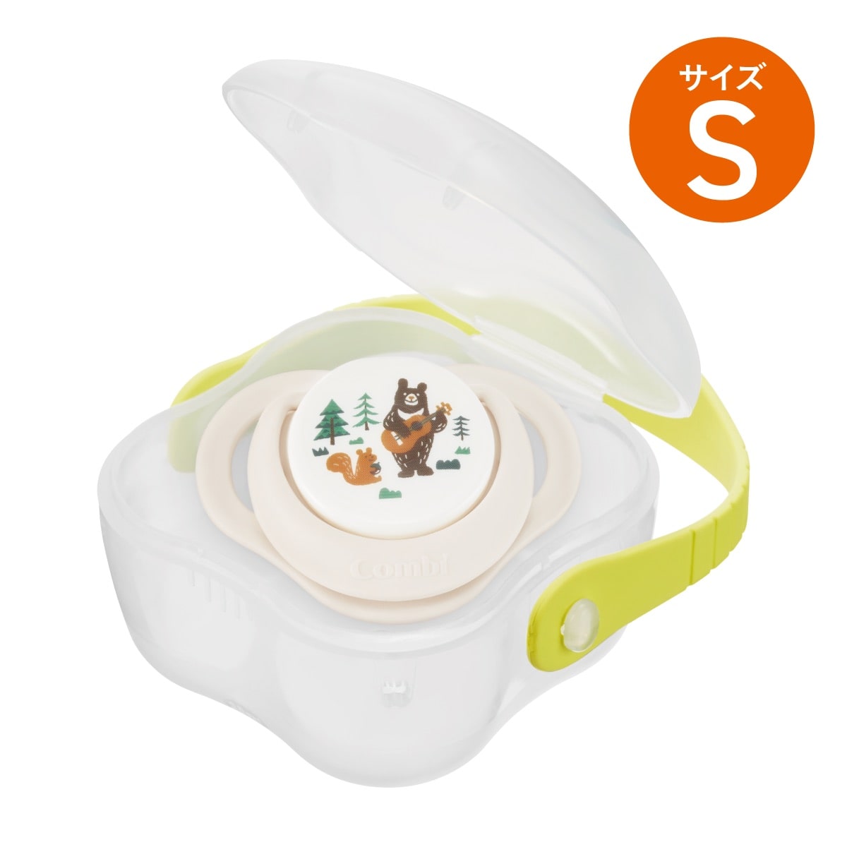 テテオおしゃぶり 除菌のできるケース付 入眠ナビ サイズS