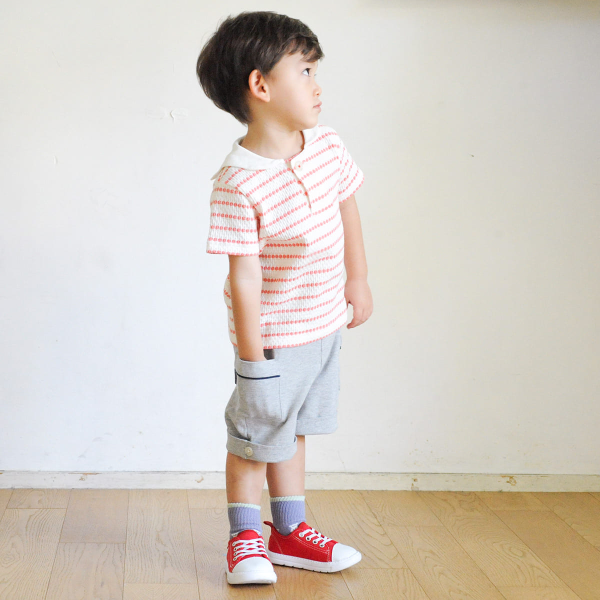 鹿の子 2WAYハーフパンツ/80cm/杢グレー｜コンビ公式ブランドストア