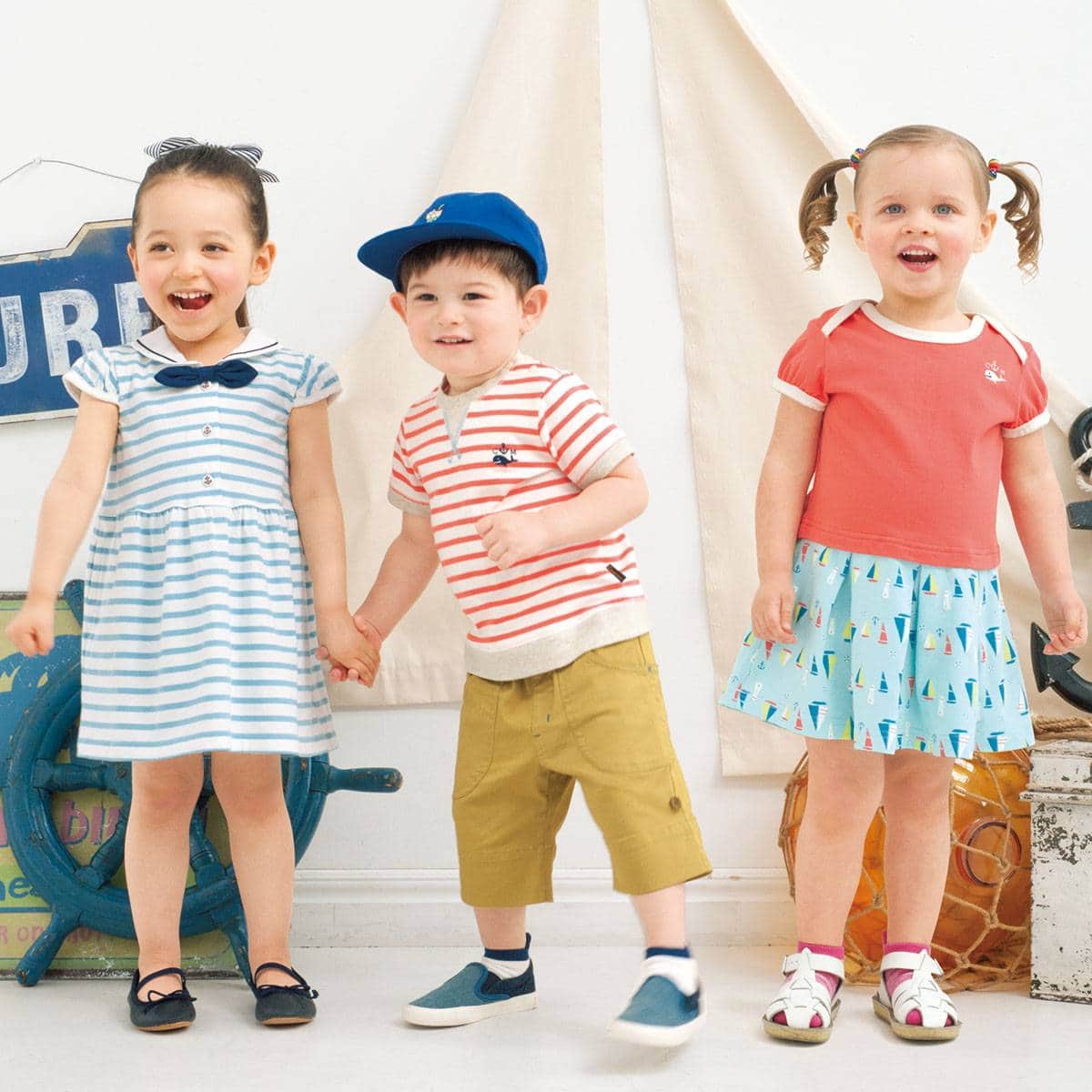 半袖ワンピース(Nautical Blue)/80cm/アプリコット｜コンビ公式ブランドストア