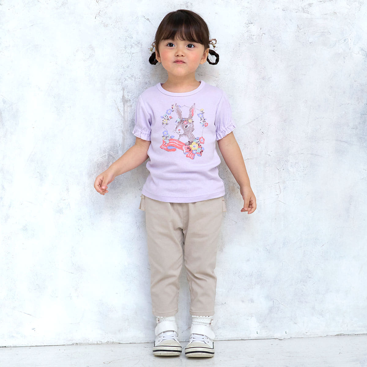らくちん半袖tシャツ 花うさぎ ベビー用品 ベビー服の通販ならコンビブランドストア