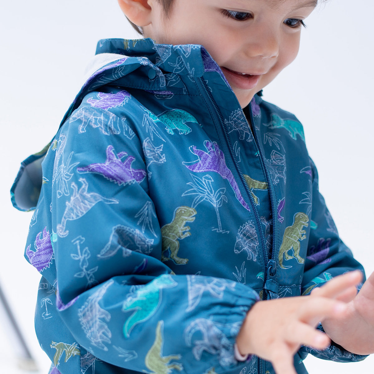 キッズ服 120cm 男の子 上着 ブルー ジャンパー フード付き かっこいい