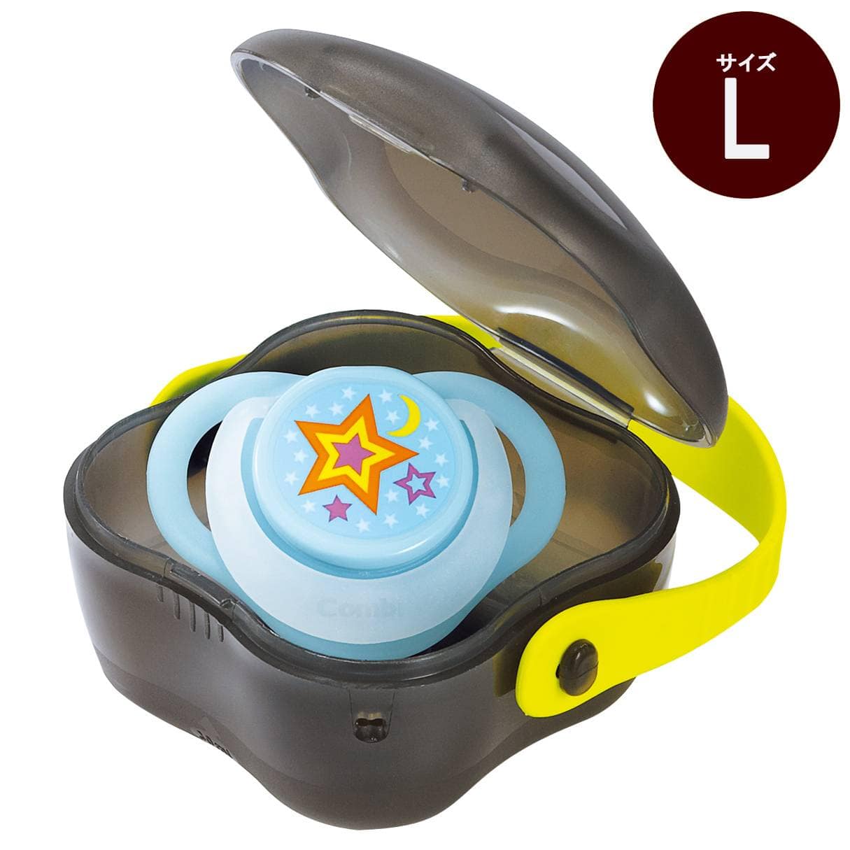 テテオおしゃぶり 入眠ナビ サイズL プチケース付(- クールブラック（BK）): コンビトップ | ベビー用品・ベビー服の通販 | コンビ 公式ブランドストア