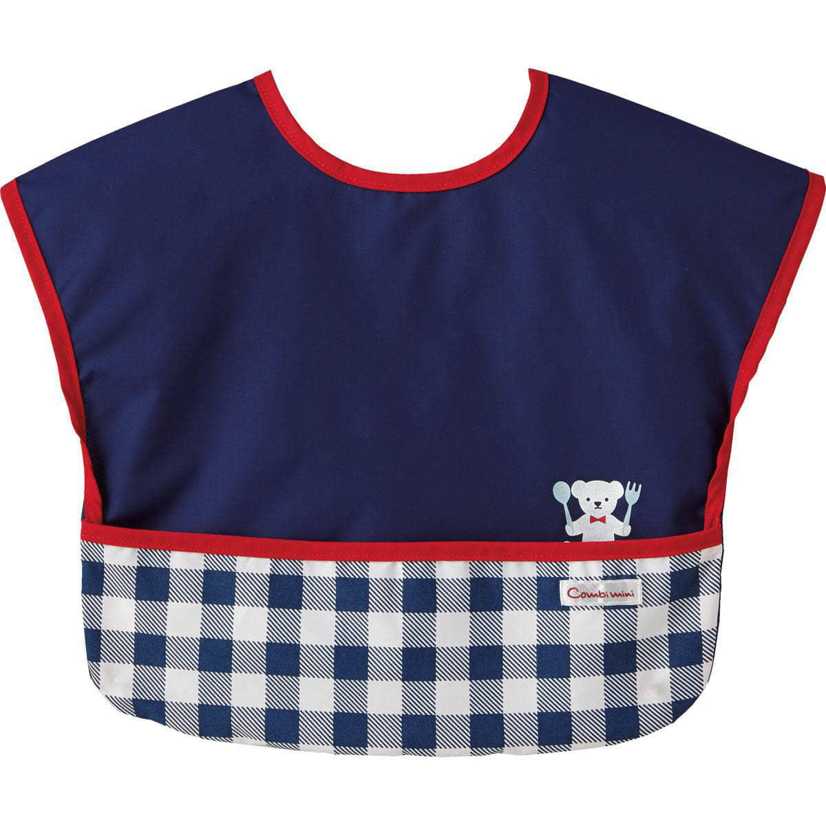 はじめてのお食事エプロン（ギンガム）｜ベビー用品・ベビー服の通販ならコンビブランドストア
