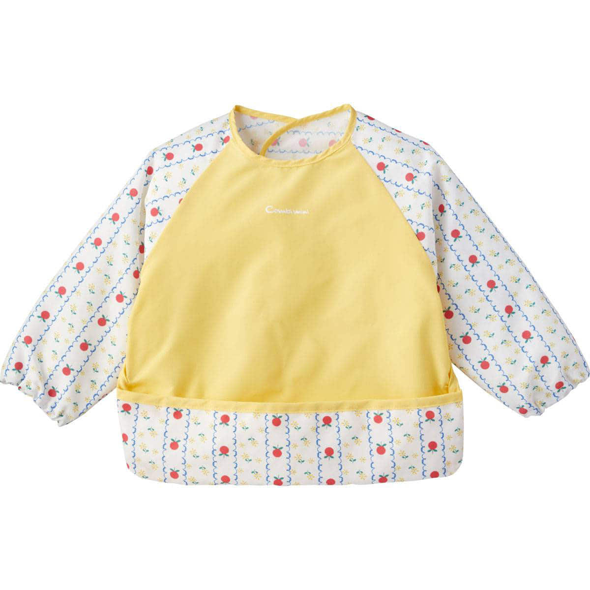 ☆ 新品　タグ付　ワンピース　エプロン　Ｍ〜Ｌ　イエロー　花柄