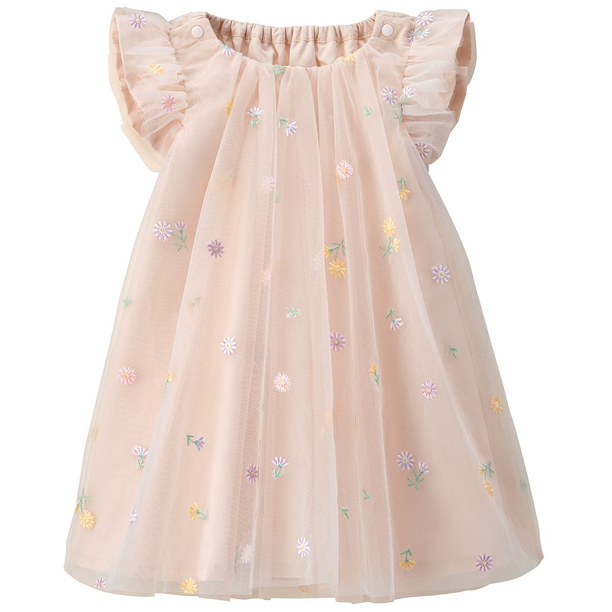 フリル袖チュールワンピース ベビー用品 ベビー服の通販ならコンビブランドストア