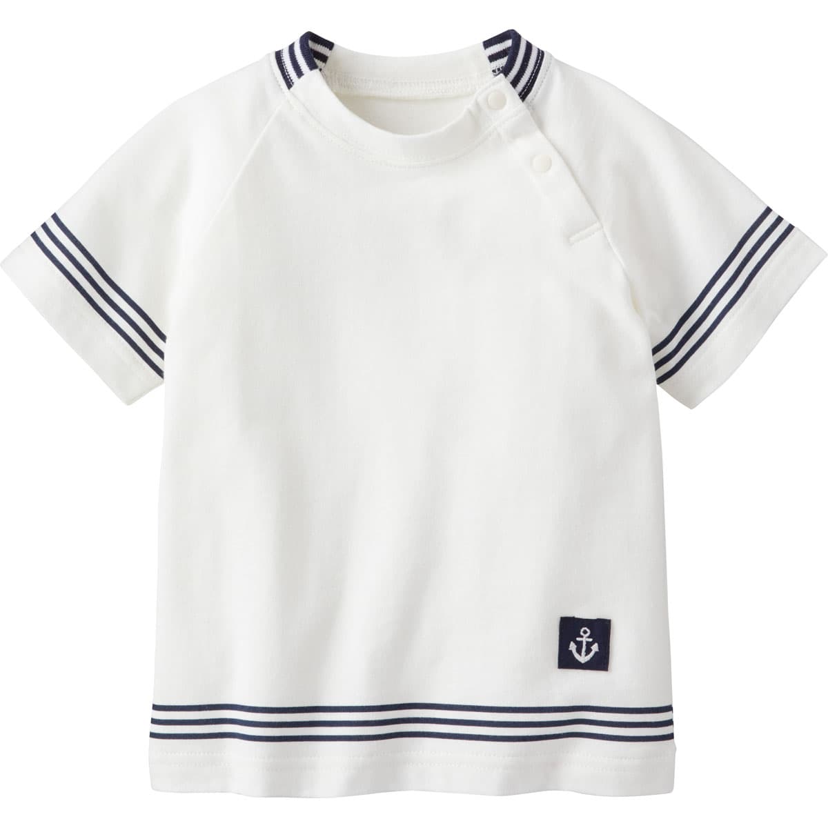 半袖ラグランtシャツ マリンライン 80cm オフホワイト コンビ公式ブランドストア