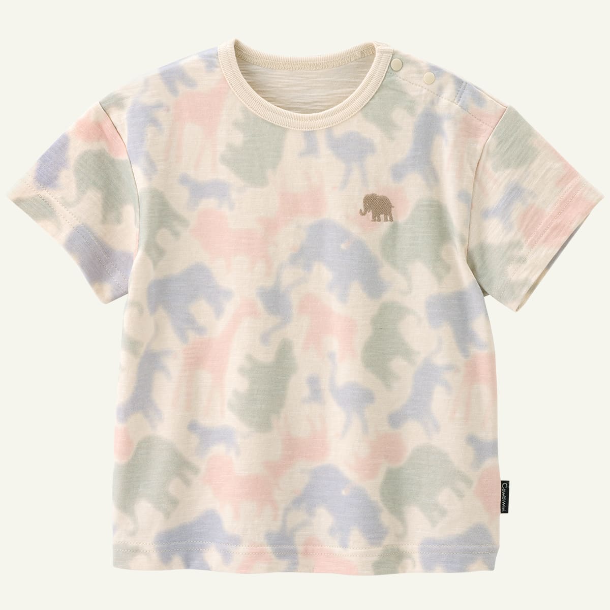 半袖BIGTシャツ（アニマルカモ）/80cm/アイボリー｜コンビ公式ブランドストア
