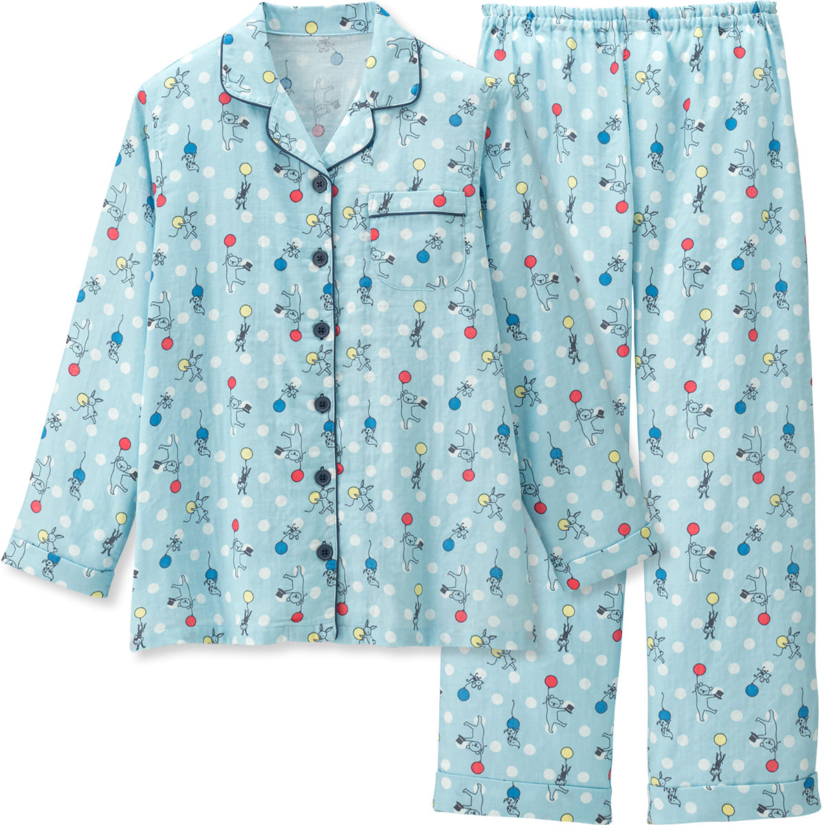 前開きガーゼパジャマママサイズ 風船ドット ベビー用品 ベビー服の通販ならコンビブランドストア
