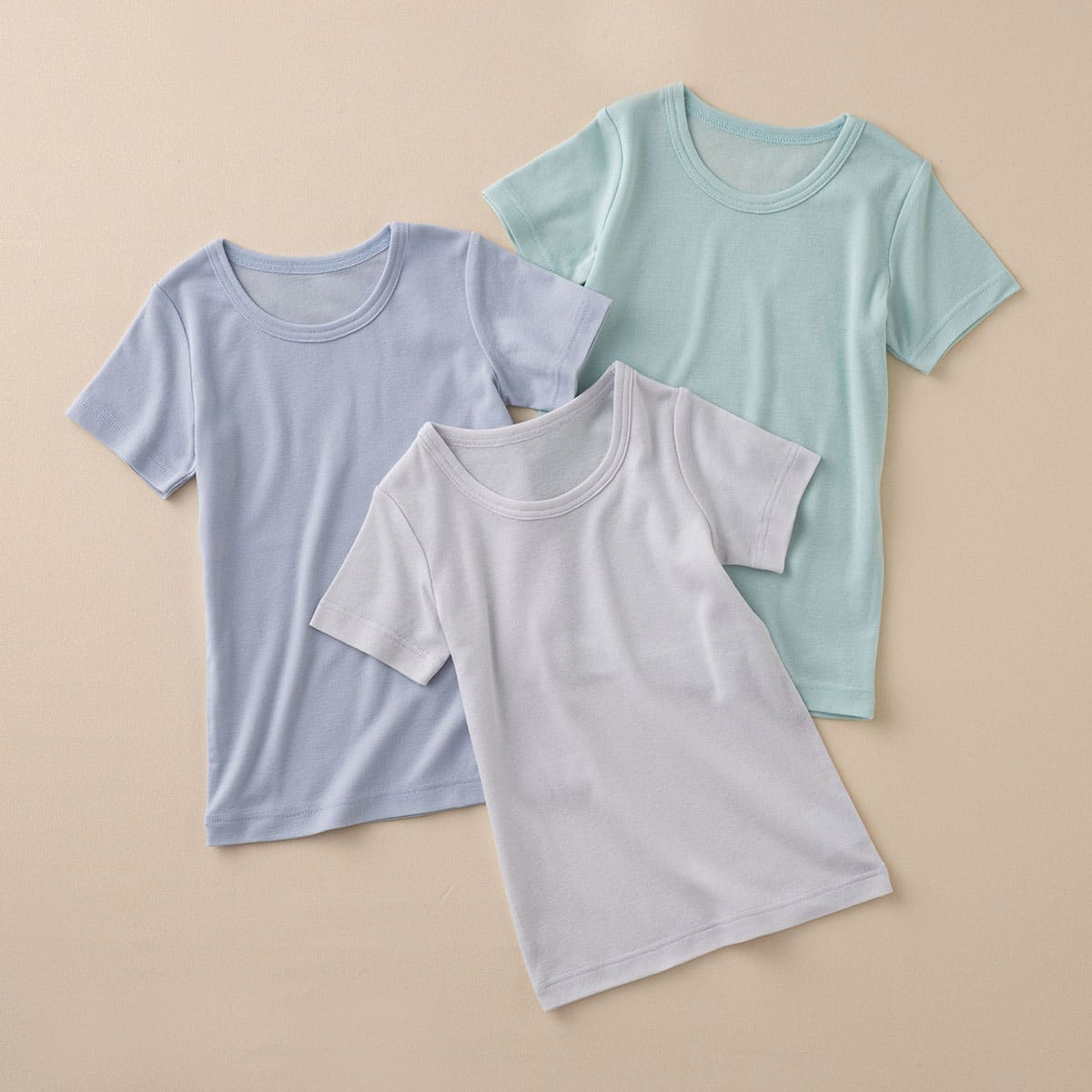 快適速乾半袖Tシャツ 3色セット/80cm/ライトブルー｜コンビ公式