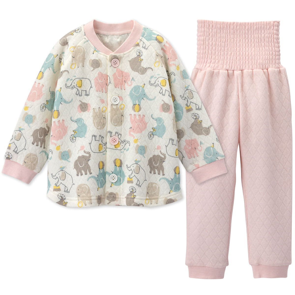 腹巻付きソフトキルトパジャマ ぞう ベビー用品 ベビー服の通販ならコンビブランドストア