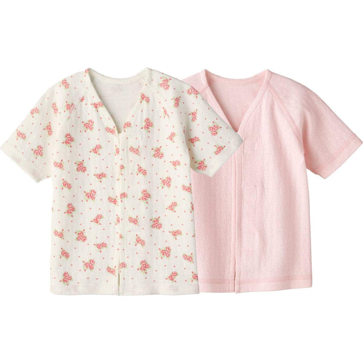 あったかワンタッチ短肌着2枚組/50～60cm/ライトピンク｜コンビ公式ブランドストア