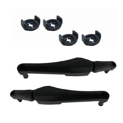 幌レバー左右（黒）／幌クリップ（灰）４個セット