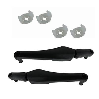 幌レバー左右（黒）／幌クリップ（白）４個セット