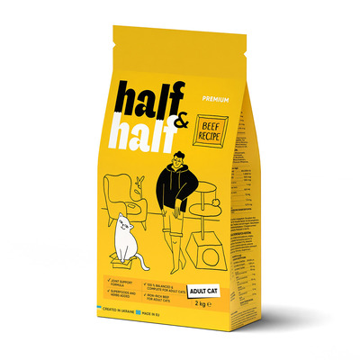 ハーフ&ハーフ ビーフ 成猫用 2kg