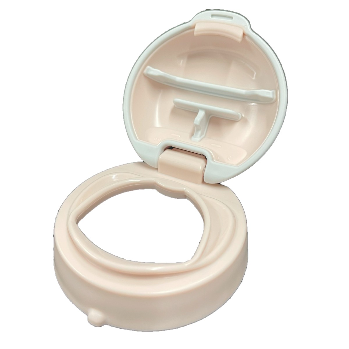 ラクマグ　はじめてコップ　キャップアダプター（淡灰桃）