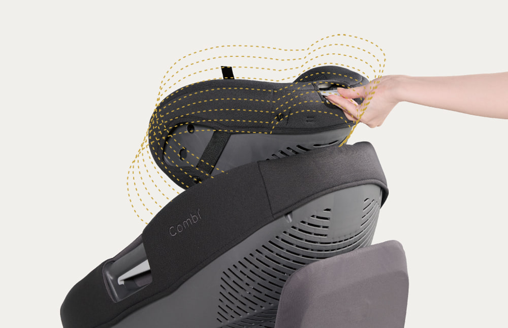 シートを伸ばして、成長に合わせてフィット。