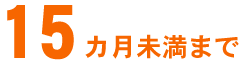 15カ月 未満まで