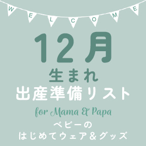 - 12月生まれ -出産準備リスト