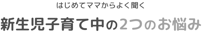 はじめてママからよく聞く新生児子育て中の2つのお悩み