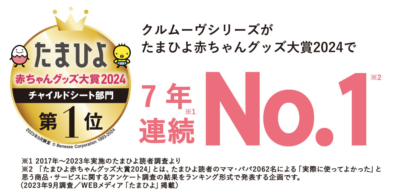 クルムーヴシリーズがたまひよ赤ちゃんグッズ大賞2023で6年連続No.1