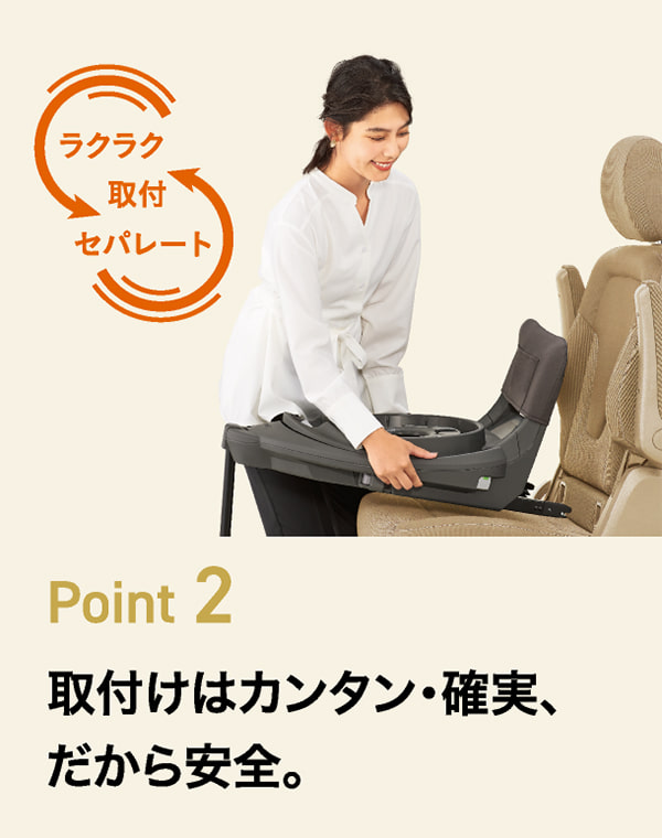 Point2：取付けはカンタン・確実、だから安全。