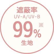 遮蔽率 UV-A/UV-B 99.9% 生地